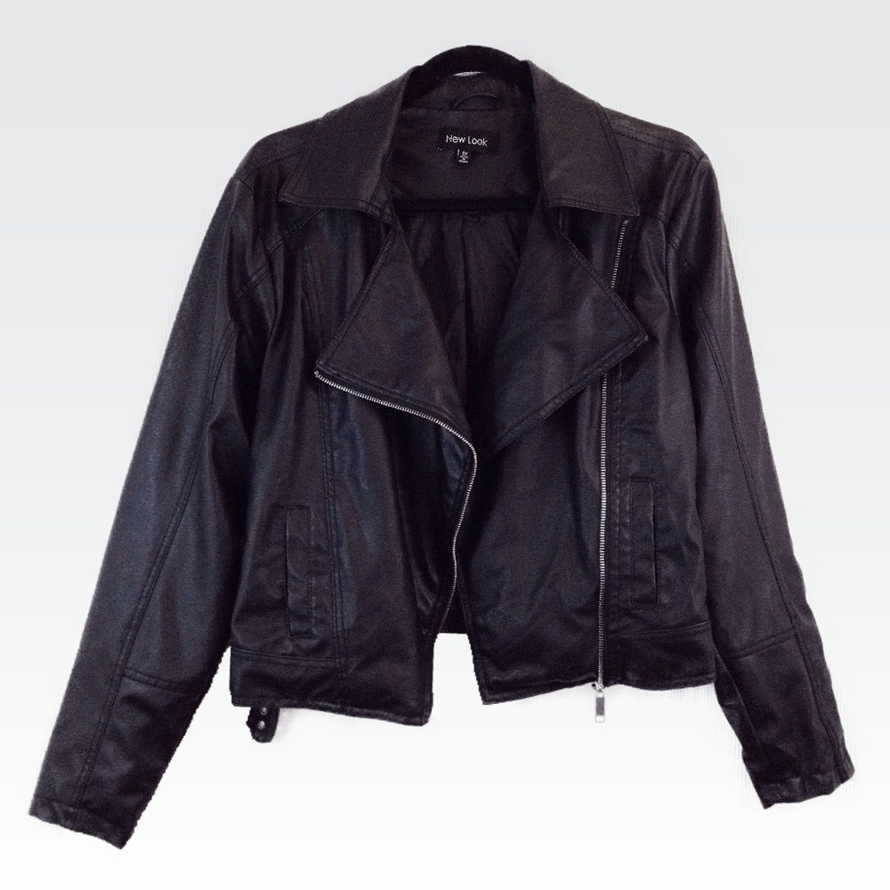 New Look | 1X | Asymmetrical Zip Black Moto Jacket
